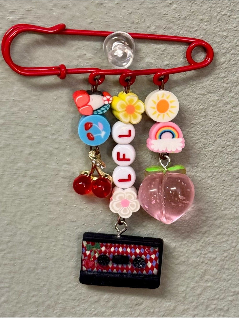Lana Del Rey "Lust For Life" themed pin, brooch, charm